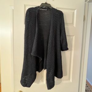 Cardigan Sweater-size XS/S- NWOT- mesh style wrap- black